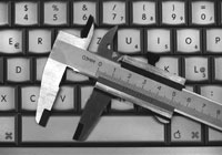 Schiebleere und Tastatur